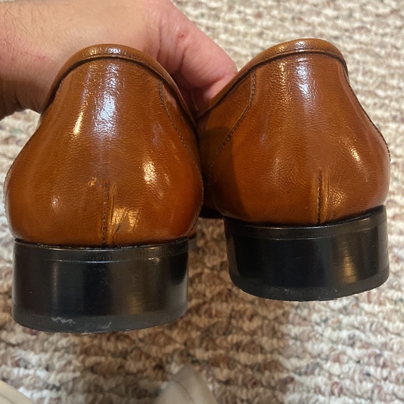 Jarman Mens Tan Genuine Kidskin Loafer Dress Shoes US 10 D brown - Picture 7 of 10